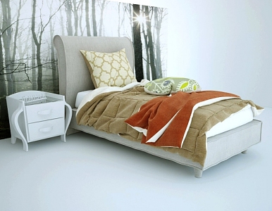 Single Bed 3d model