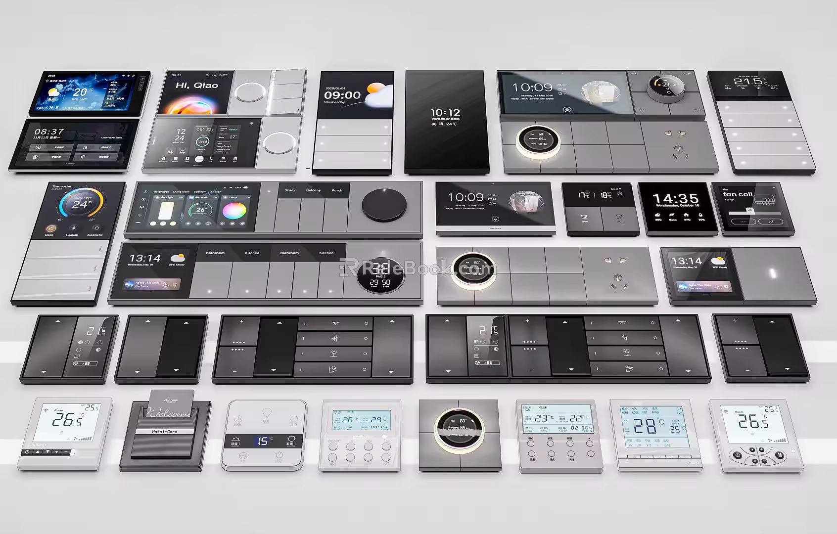 Modern intelligent switch panel intelligent panel visual panel function panel intelligent operation panel indoor wall function panel 3d model