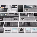 Modern intelligent switch panel intelligent panel visual panel function panel intelligent operation panel indoor wall function panel 3d model