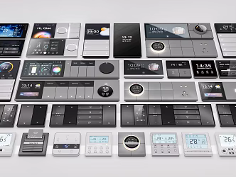 Modern intelligent switch panel intelligent panel visual panel function panel intelligent operation panel indoor wall function panel 3d model