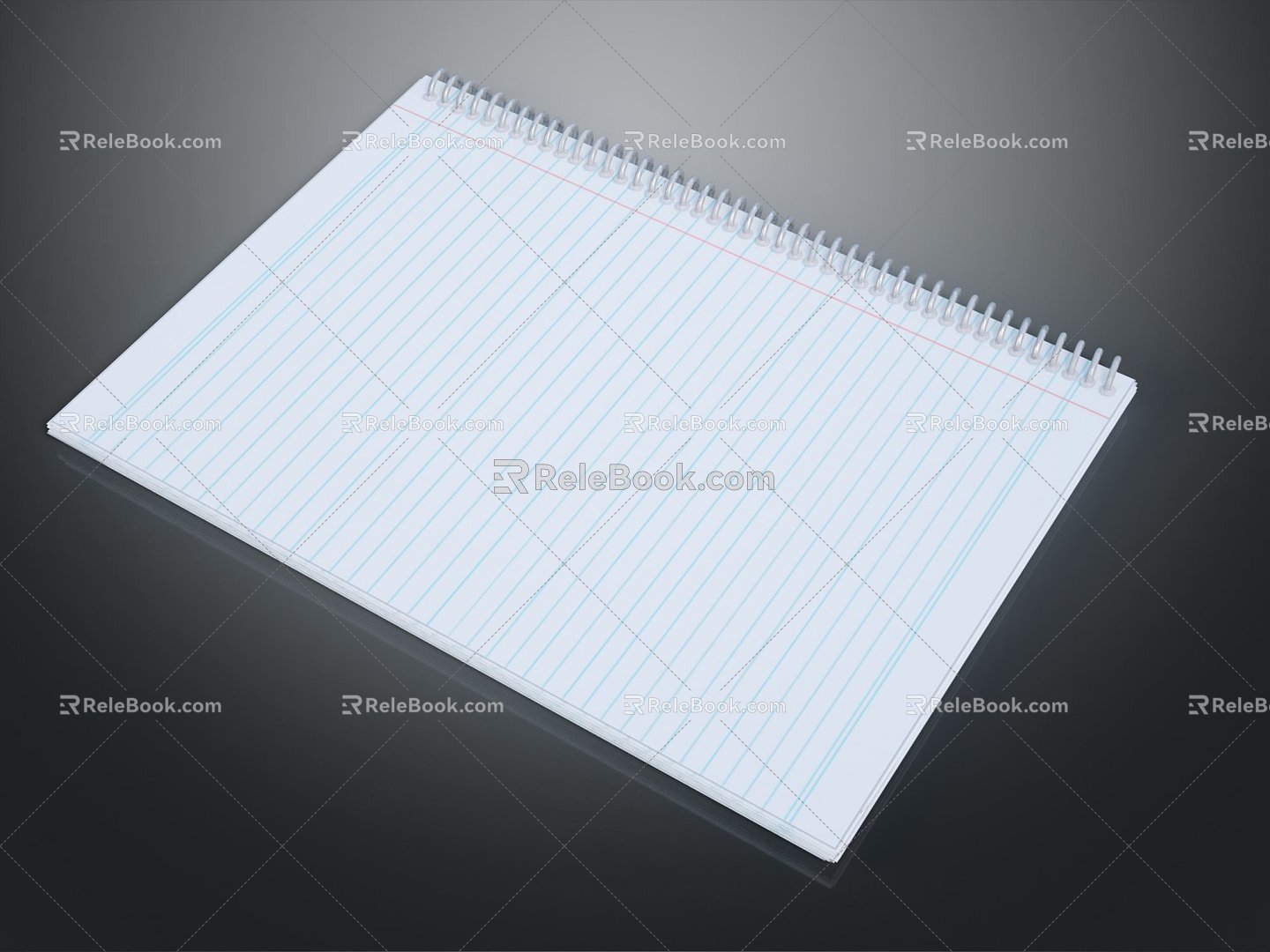 Modern notebook book document printing paper 3d model