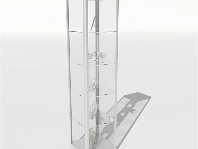 Transparent Glass Display Shelf with Multiple Layers for Crystal Ornaments 3d model