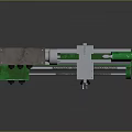Green Lathe Machine With Control Panel Spindle And Reflective Surface