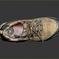 Camel Brown Lace Up Outdoor Hiking Shoes With Durable Non Slip Sole