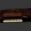 Antique Wooden Musical Instrument Piano With Intricate Carvings And Classic Design