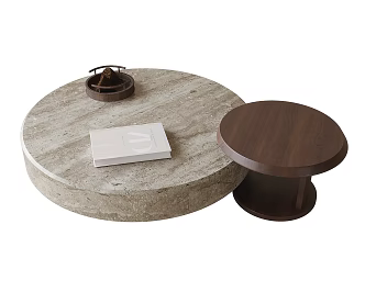 Modern coffee table round coffee table 3d model