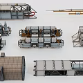 Industrial Equipment Metal Structures Mechanical Components And Various Heavy Machinery Parts