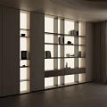 Modern Decorative Cabinet Interior Design With Open Shelves And Storage Spaces