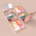 Vibrant Multicolored Eyeshadow Palettes With Diverse Color Shades And Stylish Mirror Cases