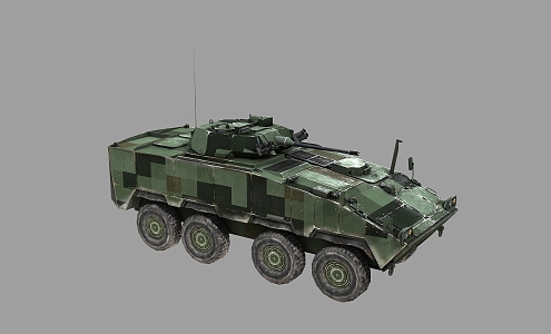 PBR Taiwan Province CM32 Clouded Leopard Wheeler Armored Vehicle Infantry Fighter 8x 8 Armored Personnel Carrier 3d model