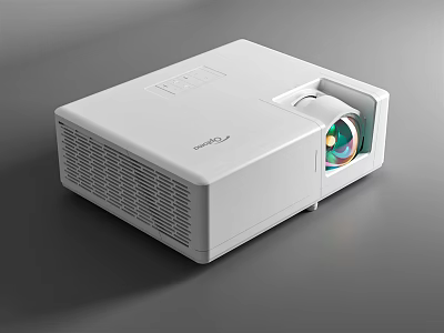High Quality White Projector For Effective Projection Monitoring System 3d model
