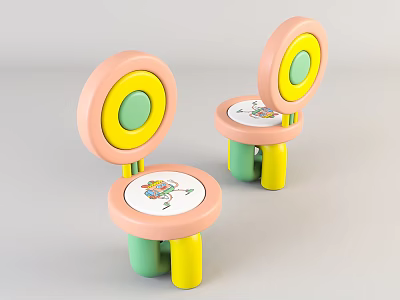 Modern Children's Chair Home Chair 3d model