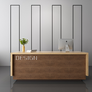 Modern reception desk 3d model