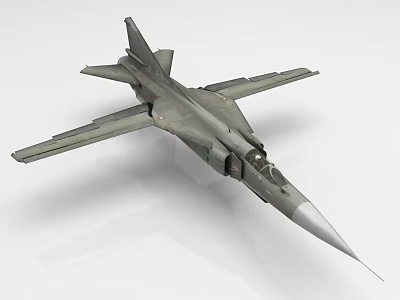 Gray Fighter Jet Model With Sharp Nose Wings And Tail Structure Design 3d model