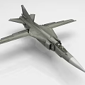 Gray Fighter Jet Model With Sharp Nose Wings And Tail Structure Design