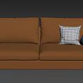 modern double sofa 3d model
