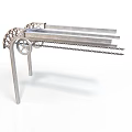 Industrial Metal Mechanical Equipment With Gear Chain Rod Stand And Frame Structure