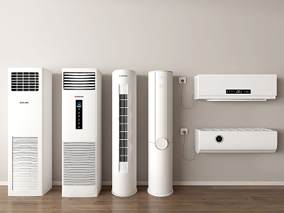 Air conditioner combined vertical air conditioner wall-mounted air conditioner 3d model