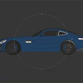 Blue Mercedes Sports Car With Sleek Design Shiny Body And Stylish Wheels On Black Surface