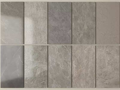 Various Gray Floor Tiles With Natural Stone Textures And Diverse Patterns 3d model