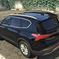 Black Hyundai SUV Featuring Modern Exterior Design Sleek Headlights And Bold Grille