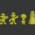 Super Mario Characters Including Mario Luigi Toad And Princess Peach As Collectible Toy Figures