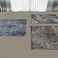 Modern square carpet senior square fabric carpet 3d model