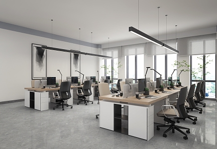 modern public office area office 3d model