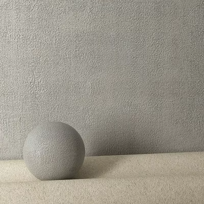 Textured Gray Wall With Smooth Gray Sphere In Front Decorative Element 3d model