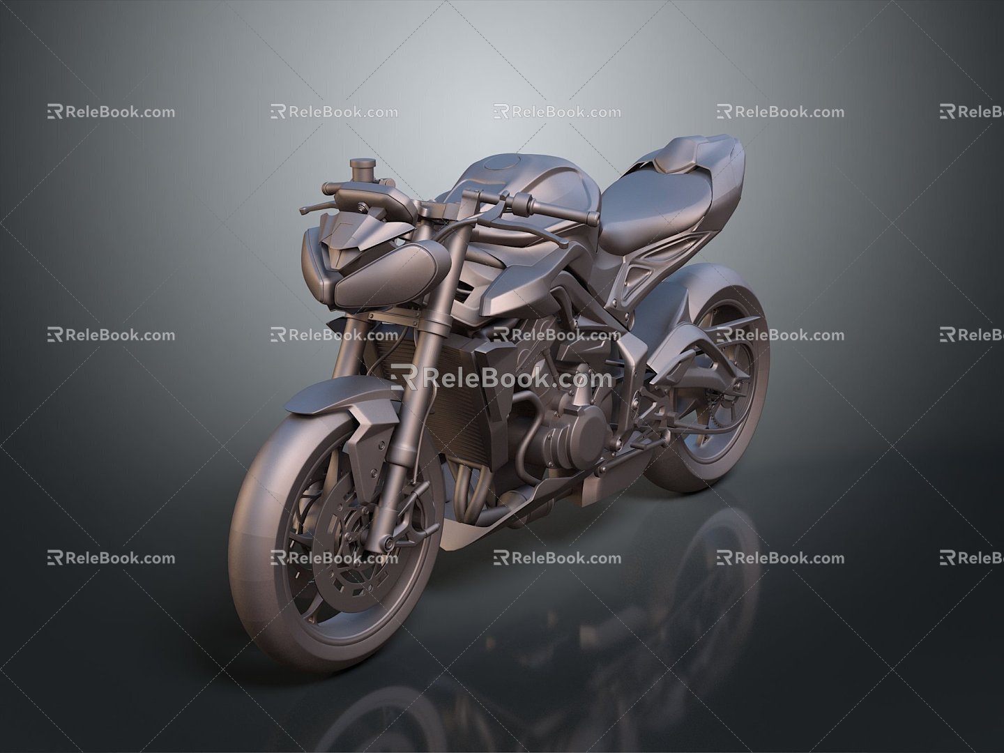 Modern motorcycle two-wheeled motorcycle off-road motorcycle road racing motorcycle 3d model