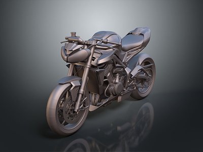 Modern motorcycle two-wheeled motorcycle off-road motorcycle road racing motorcycle 3d model