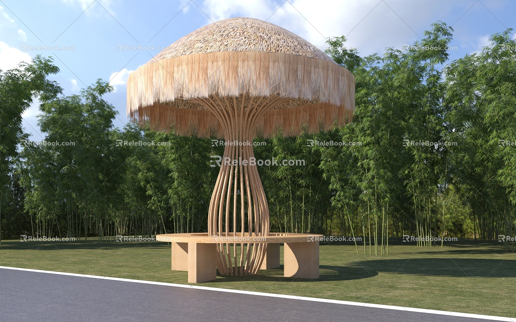 Bamboo Art Pavilion model