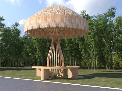 Bamboo Art Pavilion model