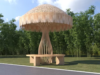 Bamboo Art Pavilion 3d model