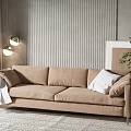 Modern double sofa three-seat sofa 3d model
