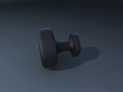 Modern Black Door Handle 3D Rendered Design with Sleek Surface 3d model