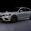 Silver Modern Sedan With Sleek Design LED Headlights And Black Alloy Wheels
