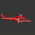 Red Space Exploration Helicopter With Multiple Rotors And Blue White Yellow Blades