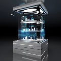 Modern Commercial Display Equipment with Multiple Shelves LED Lighting for High End Retail Showcase
