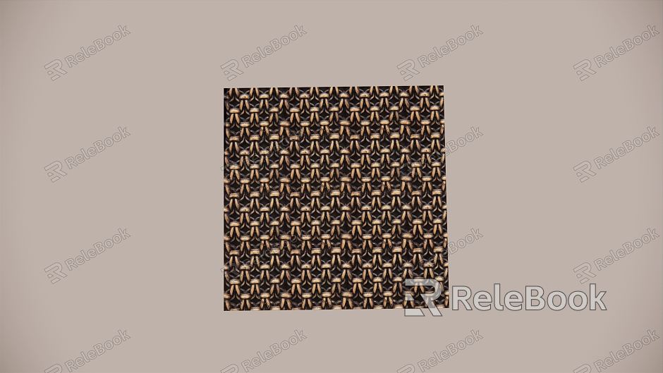 Modern wall metal grid wall model