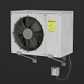 Air Conditioner Fan Outdoor Unit With Metal Casing Grilled Blades And Mounting Bracket
