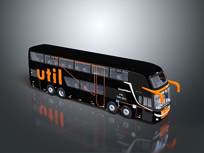 Bus Large Bus CMB Medium Van Large Van Bus School Bus Van Box Car 3d model