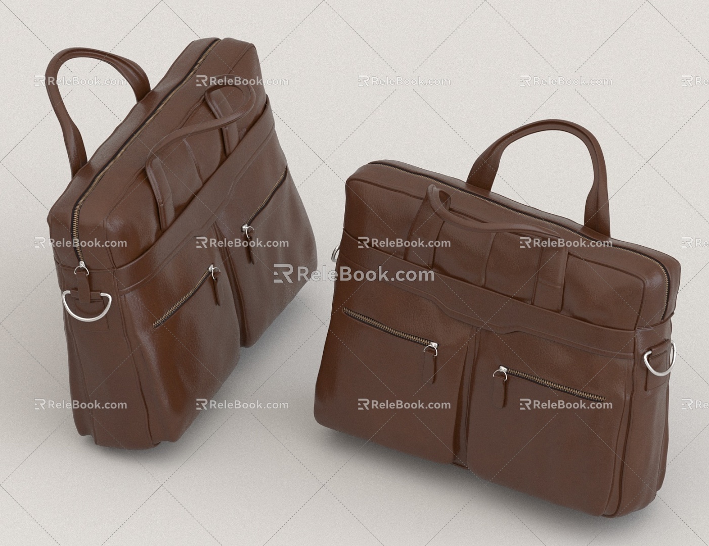 Leather Handbag Briefcase 3d model