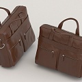 Leather Handbag Briefcase 3d model