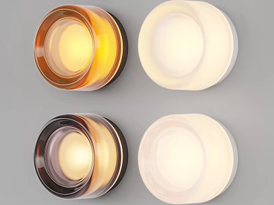 Modern Design Downlights and Spotlights with Warm Cool White Amber Colors 3d model