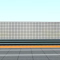 Outdoor Scenic Feature Wall With Perforated Square Panels And Cherry Blossom Trees