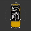Yellow Off Road Car With White Roof And Roof Rack Silver Wheels