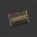 Traditional Thatched Roof Building Model With Cross Wooden Beams And Hay Structure Details