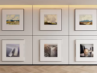 Modern Decorative Painting Art Hanging Painting Photo Wall 3d model
