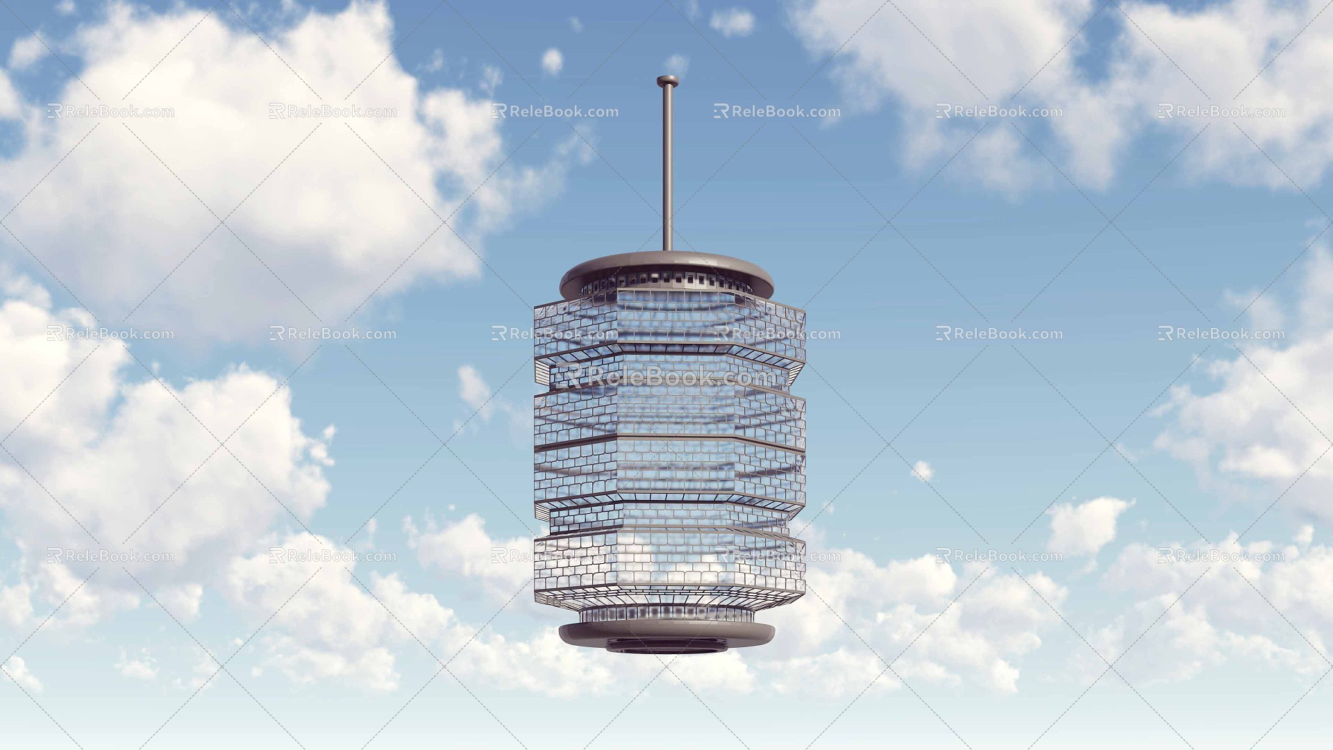 New Chinese chandelier lamp assembly 3d model